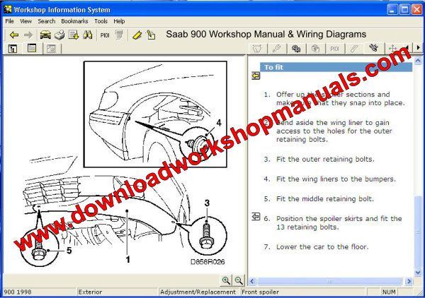 Saab 900 Workshop Manual & Wiring Diagrams